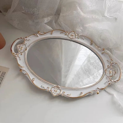 Oval Shape Decorative Wall Mirror Glass Material French
