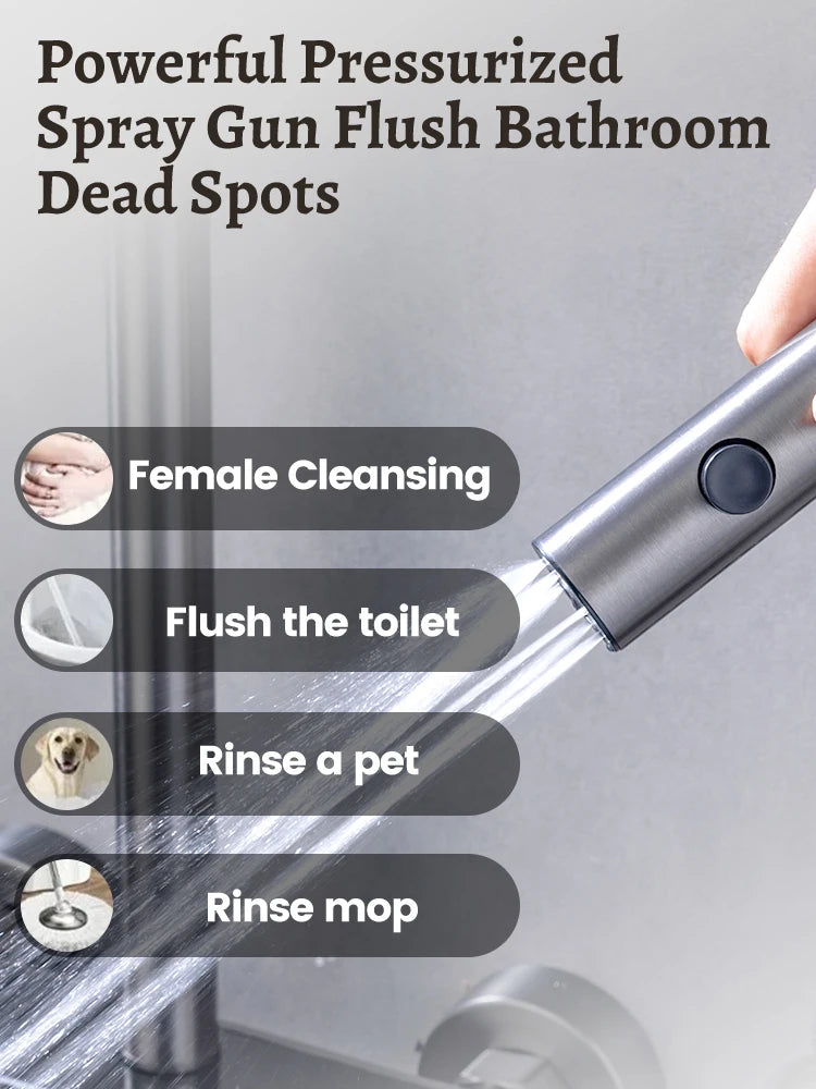 Digital Display Shower Faucet Modern Style Rainfall Bathroom