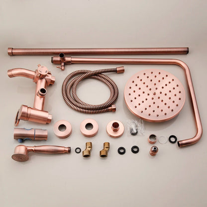 Kemaidi Antique Copper Bathroom Shower Rainfall Bath Shower