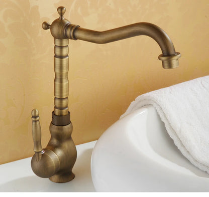 Bathroom Sink Faucet Antique Bronze Vessel Basin Faucet