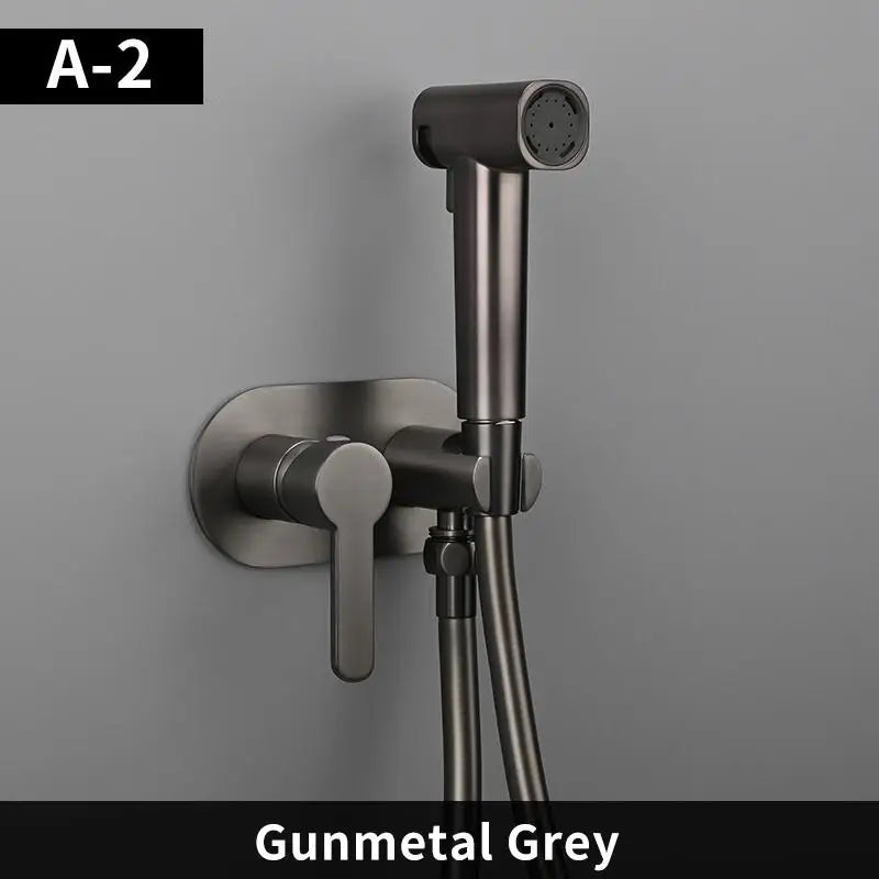 Brass Wall Mount Toilet Bidet Sprayer Faucet Cold