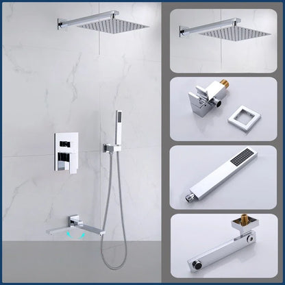 Concealed Shower System 2/3 Ways Water Outlet Hidden