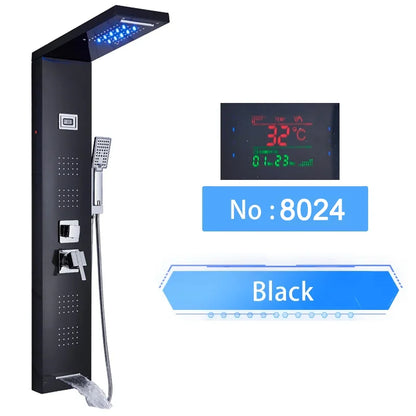 Shinesia Led Shower Panel Waterfall Rain Digital Display