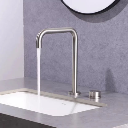 Brushed Gold Basin Faucet Nickel Sink Faucet Two