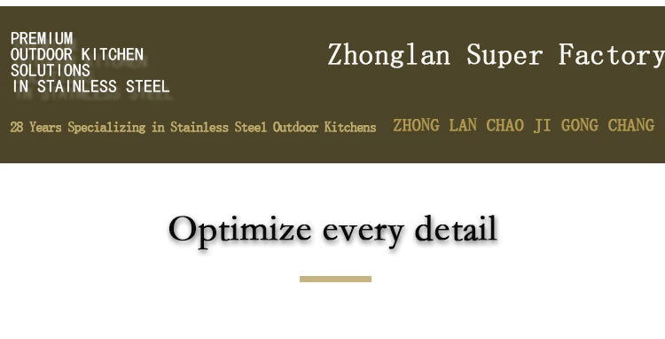 Modern Modular Functional Stainless Steel Outdoor Cabinets Grill