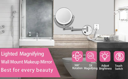 Wall Mount Led Lighting Makeup Vanity Mirror Inch