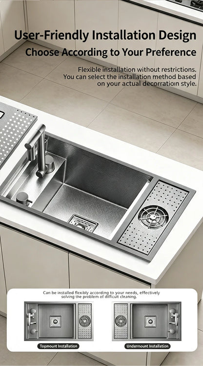 Cup Washer Hidden Bar Sinks Lid Multifunctionalstainless Steel