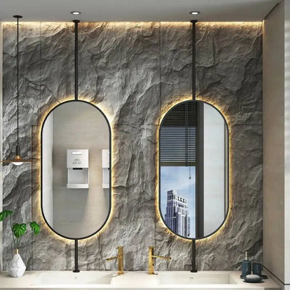 Size60x90cm Ceiling Oval Hanging Mirror Modern Simple Decoration
