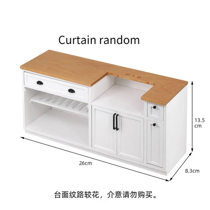 1/6 Scale Dollhouse Miniature Furniture Wooden Shelf Cabinet