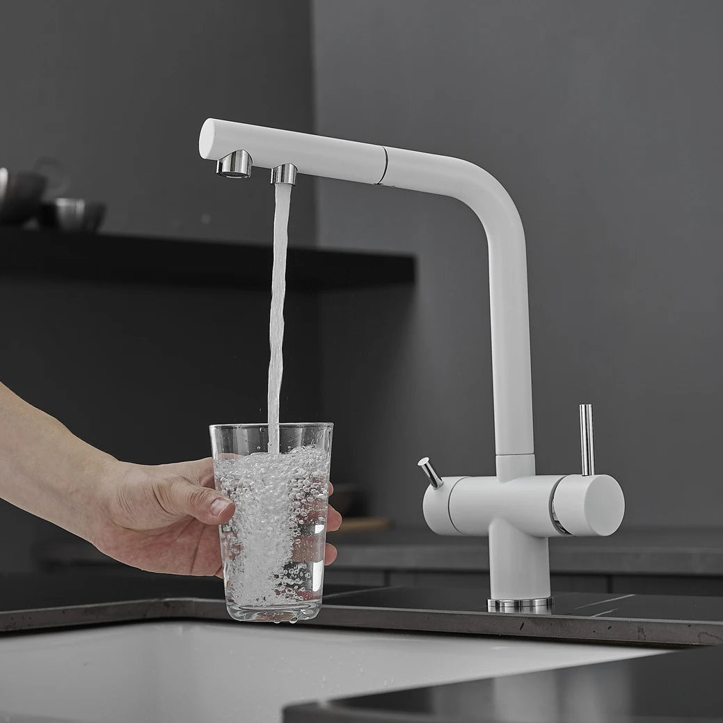 Brushed Gold Pull Out Filter Mixer Faucets Quality