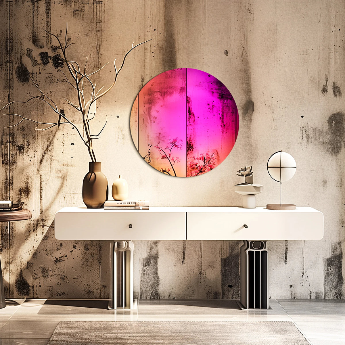 Wisfor Wall Decorative Mirror Iridescent Round Wall Mirror