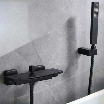 Brushed Gold Bath Shower Faucet Brass Bathtub Faucet