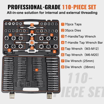 Succebuy Tap Die 40pcs 60pcs 80pcs 110/116pcs Metric