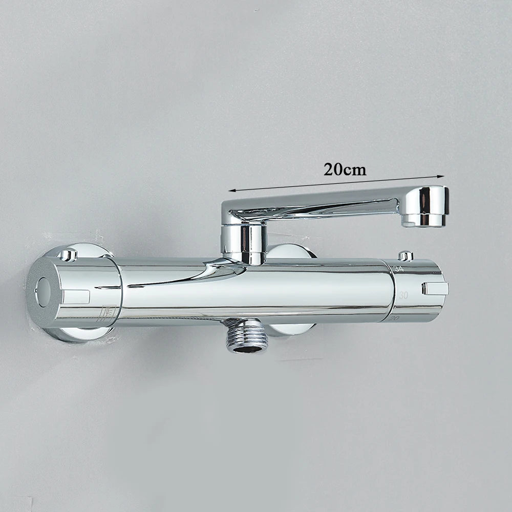 Thermostatic Shower Faucet Bathroom Black Mixertap Thermostat