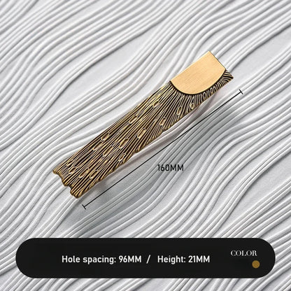 Unique Lines Satin Brass Handle Closet Wardrobe Door