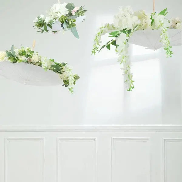 White Paper Parasol Wedding Photo Cosplay Prop Diy