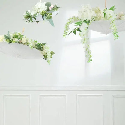 White Paper Parasol Wedding Photo Cosplay Prop Diy