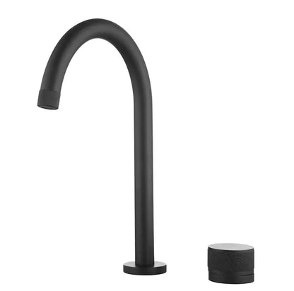 Tuqiu Black Basin Faucet Bathroom Faucet Two Holes