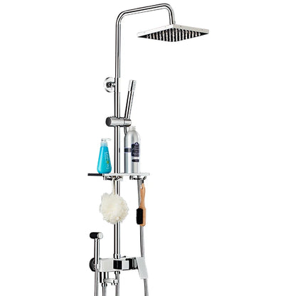 Bathroom Shower Black/Chrome Plated Circular Copper Pressure