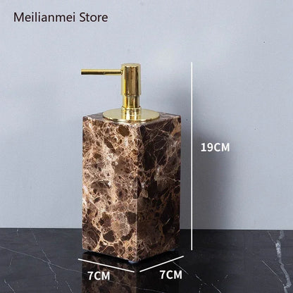 Dark Natural Marble Bathroom Brown Luxury Toothbrush Holder