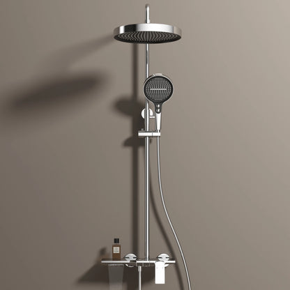 Brushed Gold Piao Bathroom Shower System Brass Waterfall