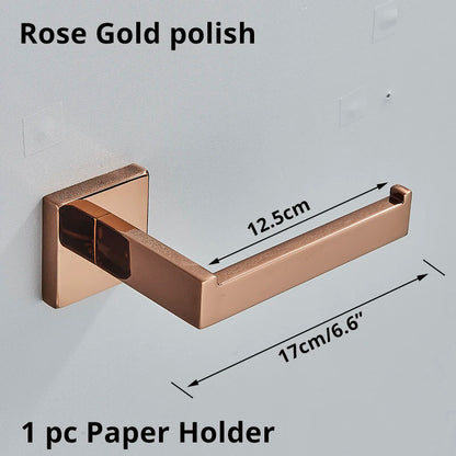 Bathroom Hardware Rose Gold Polish Shiny Bathrobe Hook