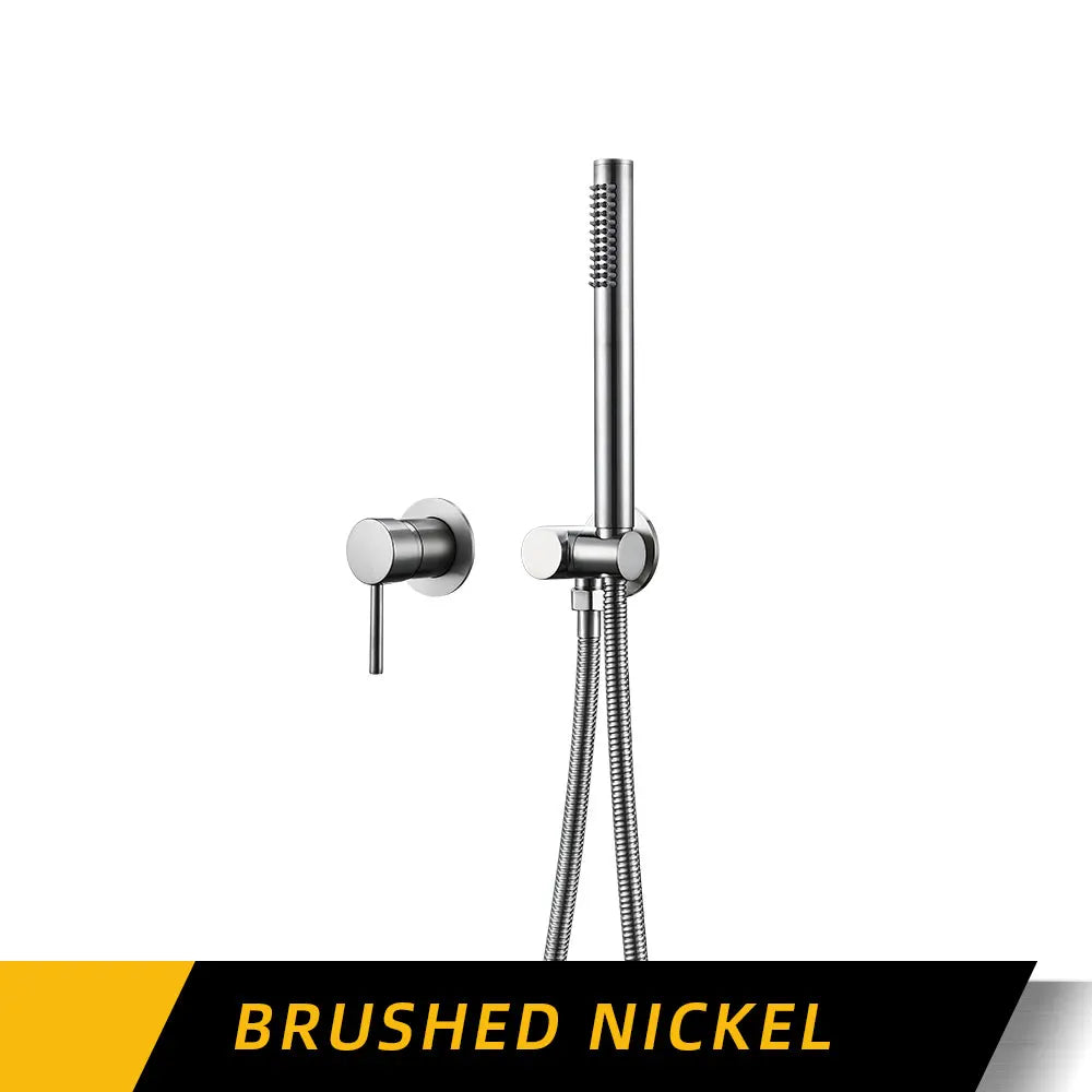 Handheld Bathroom Shower System Brushed Gold Cold Water