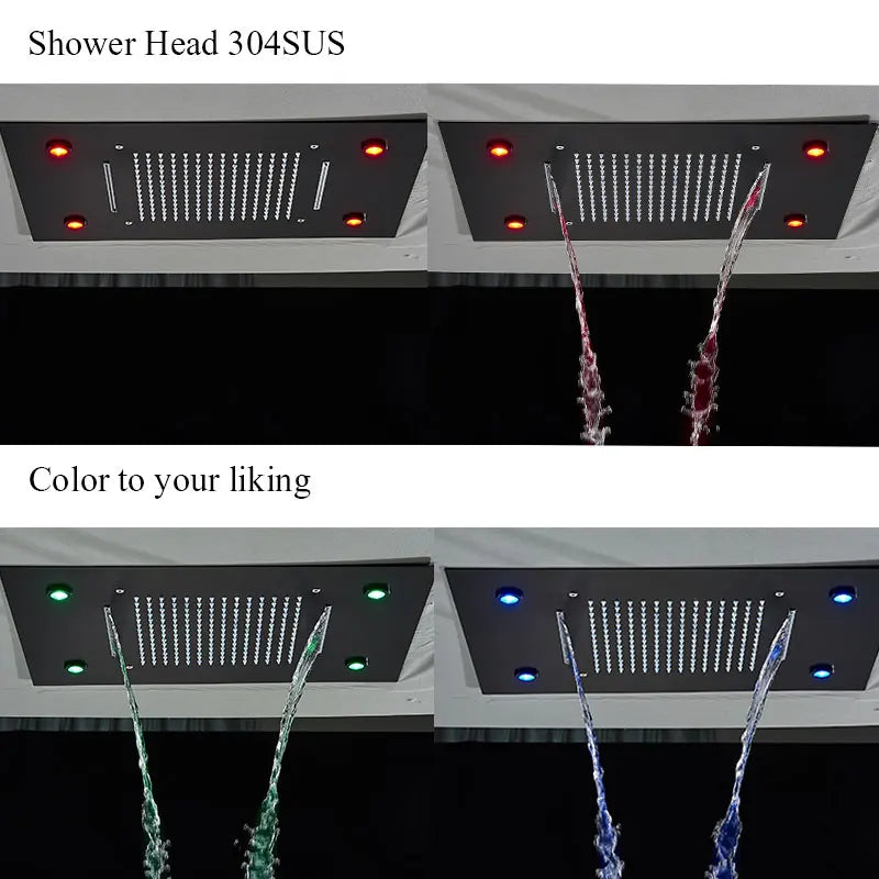 Thermostatic Luxury Shower Faucet Led Shower Ceiling Mount