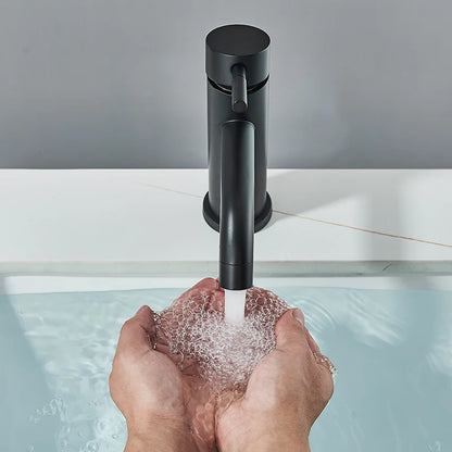 Matte Black Bathroom Basin Faucet Lever Sink Faucets