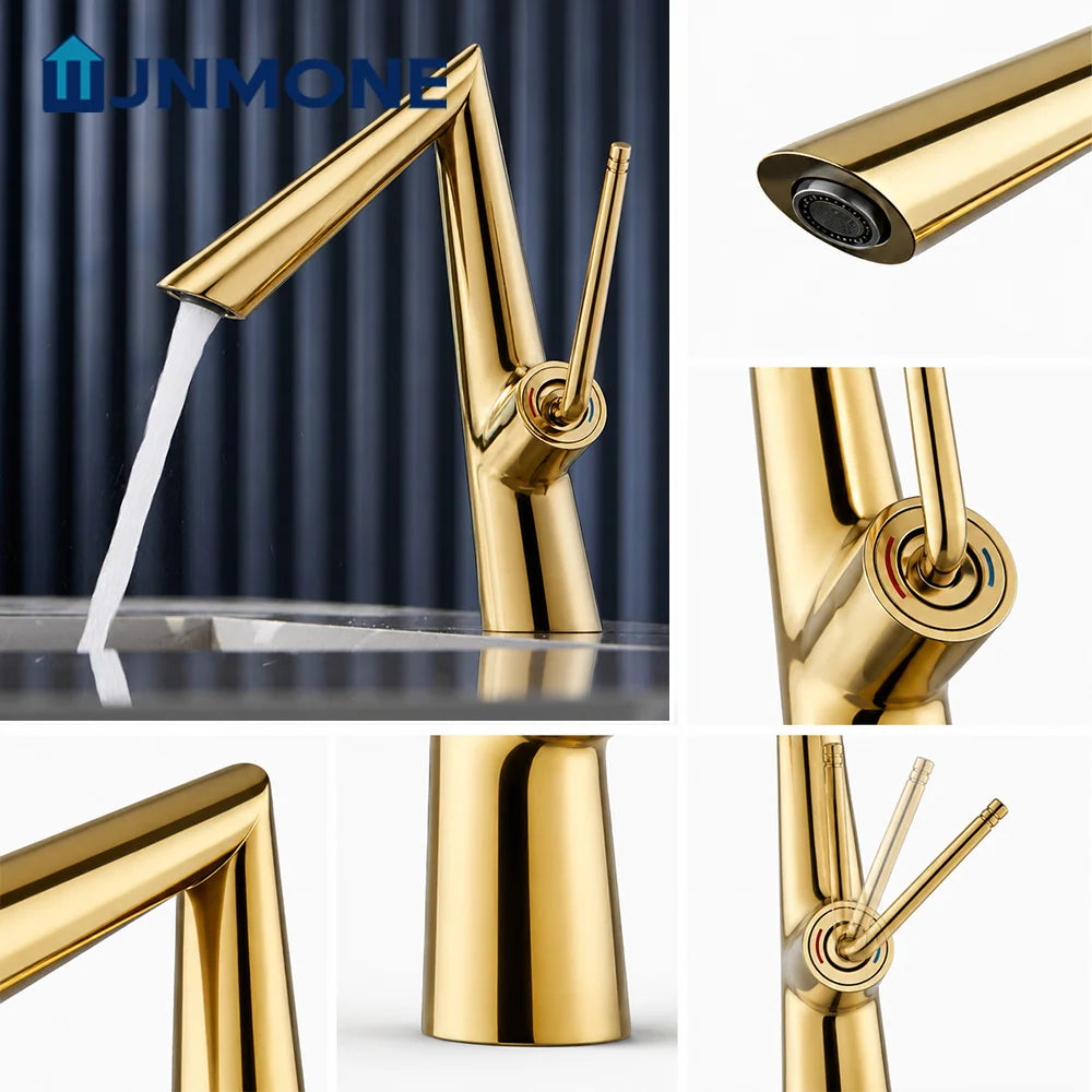 Solid Brass Basin Faucet Deck Mounted Bathroom Faucet