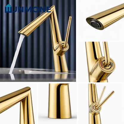 Solid Brass Basin Faucet Deck Mounted Bathroom Faucet