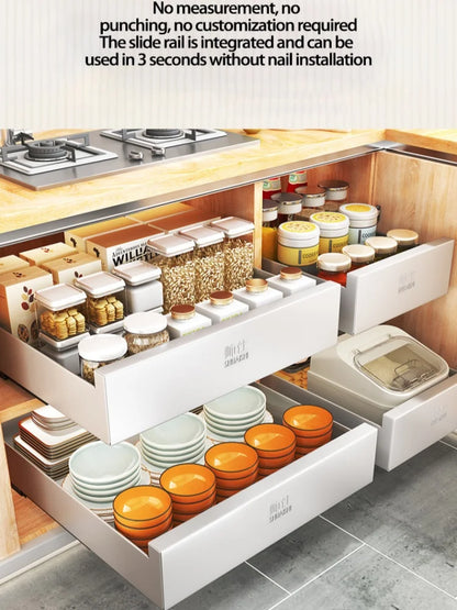 Under-Sink Cabinet Drawer Slide Pull-Out Draining Shelf