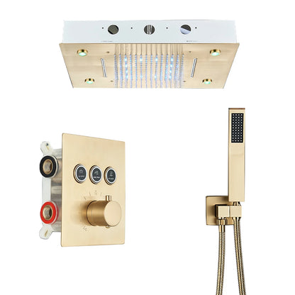 Luxury Thermostatic Shower Faucet Led Shower Sets Ceiling