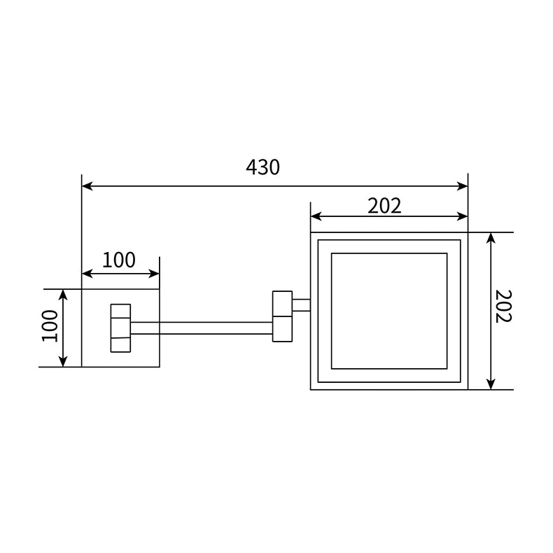 Square Touch Bathroom Mirror Wall Mounted Lighted Bathroom