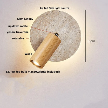 Iwhd Wood Led Wall Lamp Sconce Pull Chain