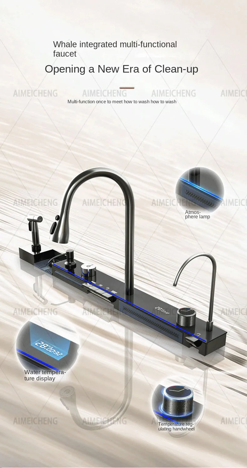 Digital Fly Rain Waterfall Sink Embossed Nano 304