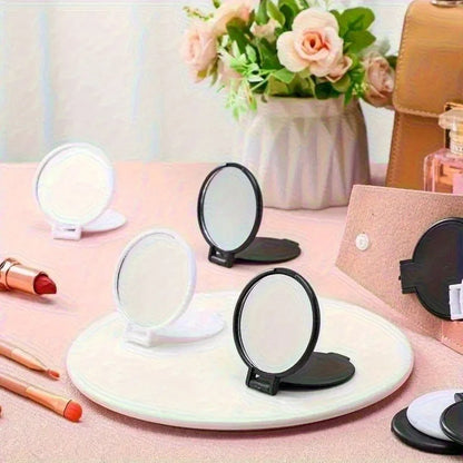 100pcs Mini Folding Makeup Mirror Circular Pocket Mirror