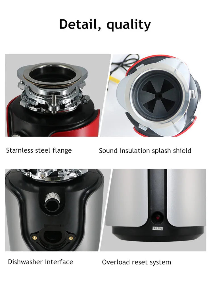 Super Quiet Sink Garbage Disposal Food Waste Disposer