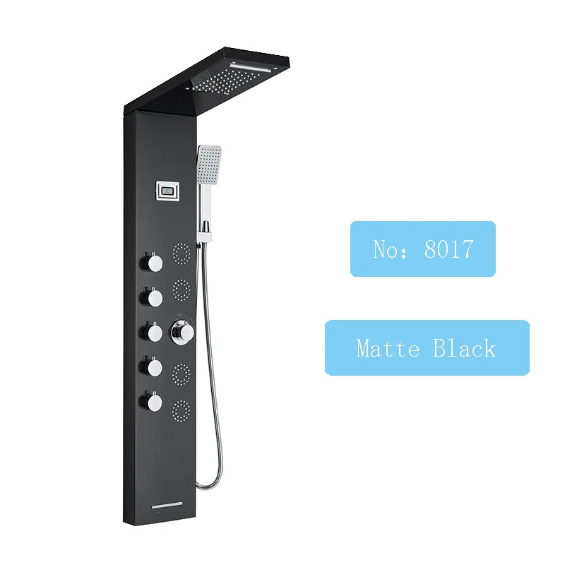 Luxury Led Shower Panel Spa Massage Jet Shower