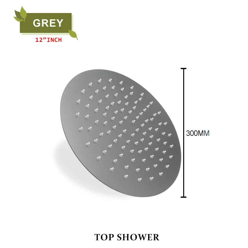 Round Stainless Steel Slim 8/10/12 Inch Large Rain