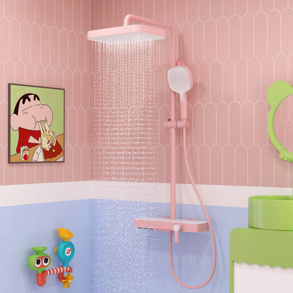 Pink Waterfall Piano Bathroom Shower 12 Inch Rainfall