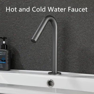 Tuqiu Smart Touch Bathrooomfaucet Gold Automatic Sensor Basin