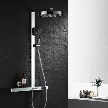 Chrome Digital Piano Bathroom Shower 12 Inch Round
