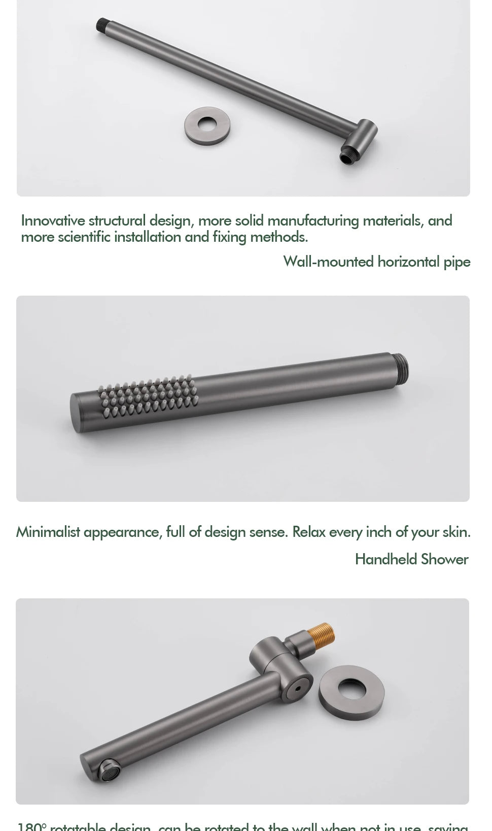 Gunmetal Shower Faucet Or Ways Concealed Box Bathroom