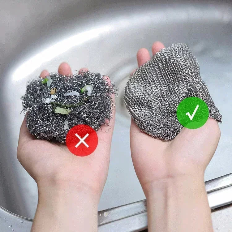Metal Wire Mesh Cleaning Cloths Universal Sink Faucet