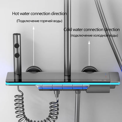 Oxg Brass Bathroom Faucet Thermostatic Shower Faucet Digital