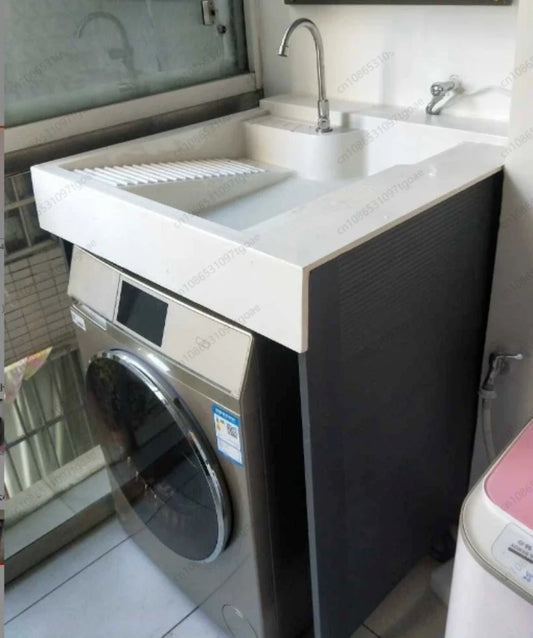 Small Unit Laundry Cabinet Combination Integrated Basin