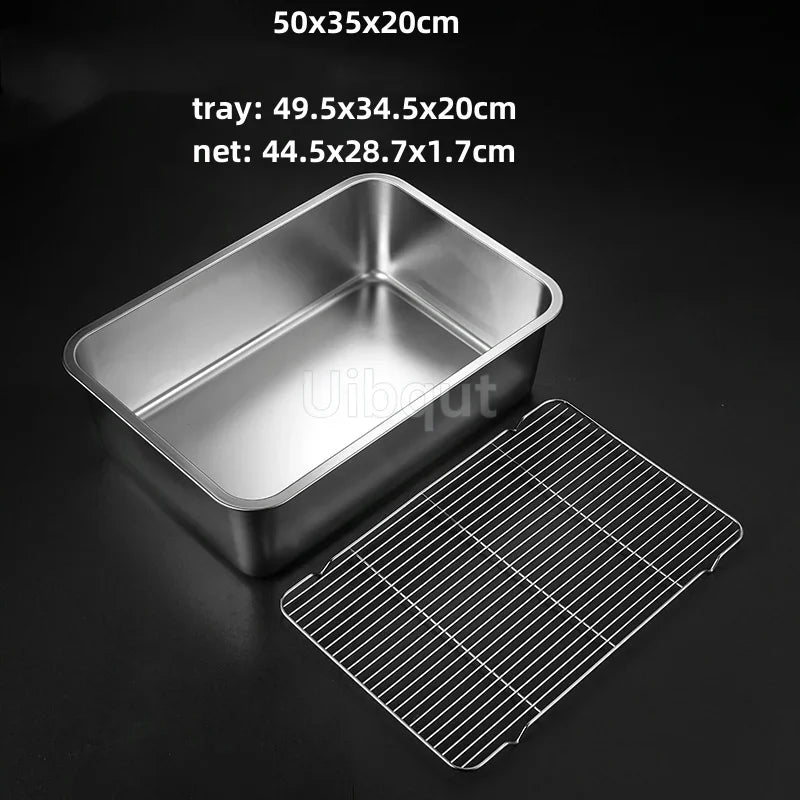 Deep Square Plate Basin Rack Pallet Stainless Steel