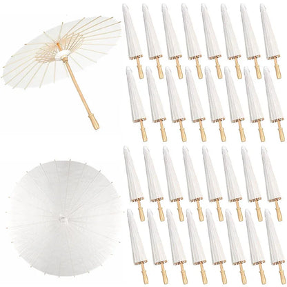 8/12/24/36/50pcs 60/84cm White Paper Umbrellas Wedding Paper