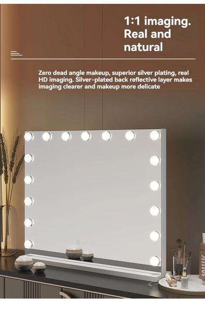 European Square Mirror Hollywood Makeup Mirror Light Bulb